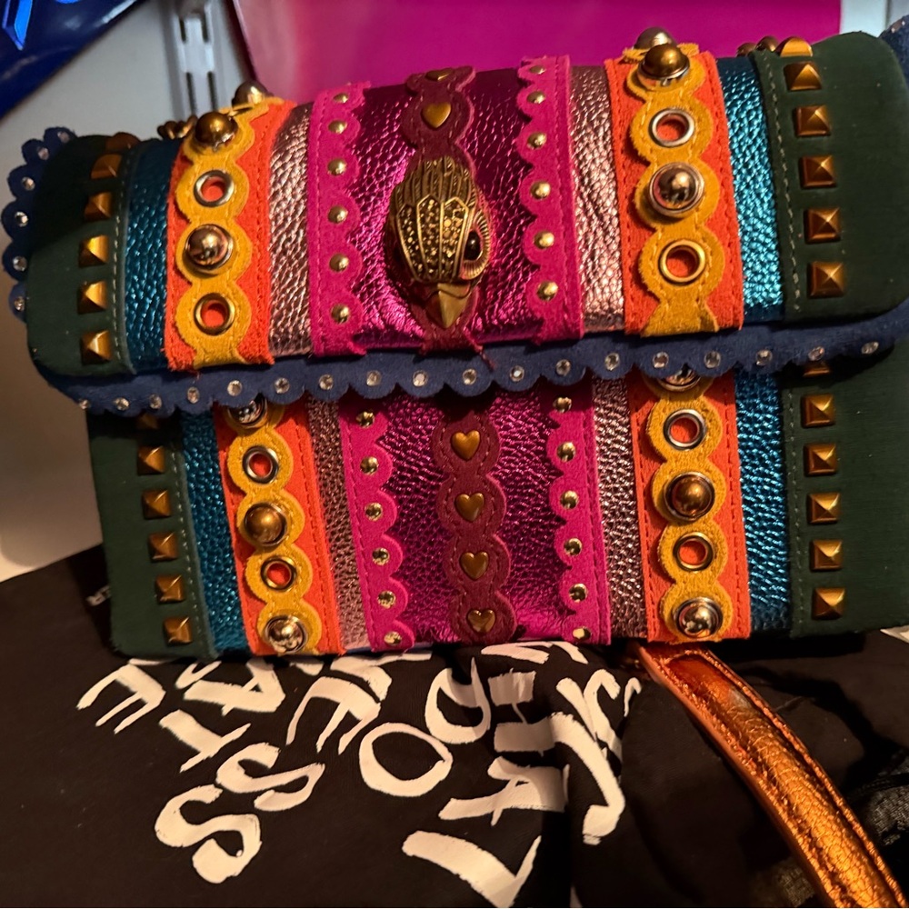 Kurt Geiger Multicolor Embellished Clutch